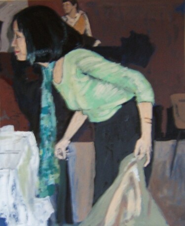 Painting titled "Agnes" by Andy Hudson, Original Artwork, Oil
