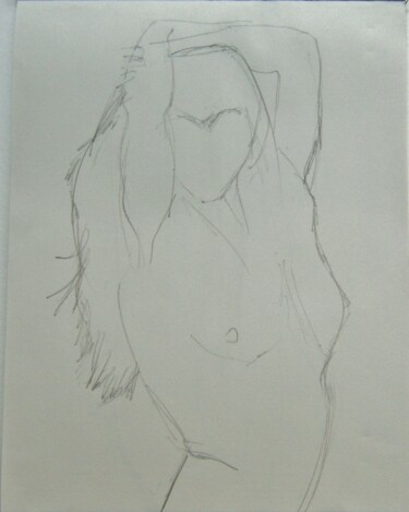 Drawing titled "unidentified model" by Andy Hudson, Original Artwork, Pencil