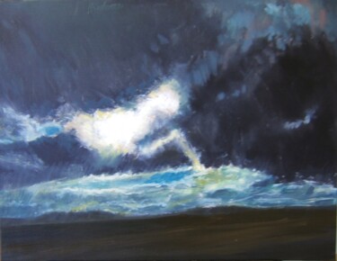 Malerei mit dem Titel "Dramatic sky - ciel…" von Andy Hudson, Original-Kunstwerk, Öl