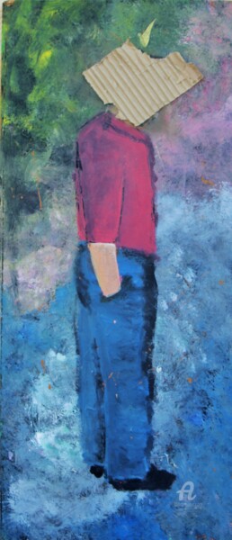 Peinture intitulée "l'homme sans tête" par Andy Juille, Œuvre d'art originale, Acrylique