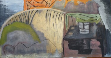 Картина под названием "The Recovery" - Andy Kane, Подлинное произведение искусства, Воск Установлен на Деревянная панель