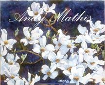 Painting titled "White dogwood on Bl…" by Andy Mathis, Original Artwork