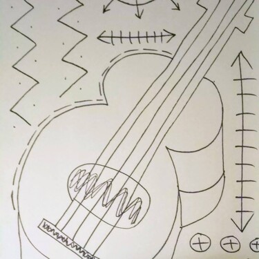 Dessin intitulée "guitare25.jpg" par Andy Pilgrimm, Œuvre d'art originale