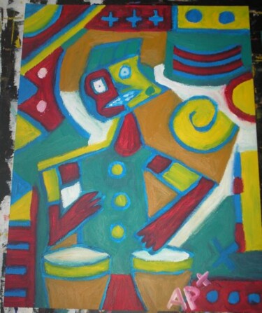 Painting titled "le percussioniste" by Andy Pilgrimm, Original Artwork