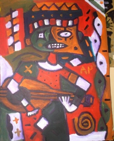 Painting titled "le joueur de mandol…" by Andy Pilgrimm, Original Artwork