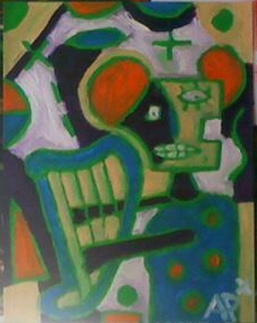 Painting titled "harpiste" by Andy Pilgrimm, Original Artwork