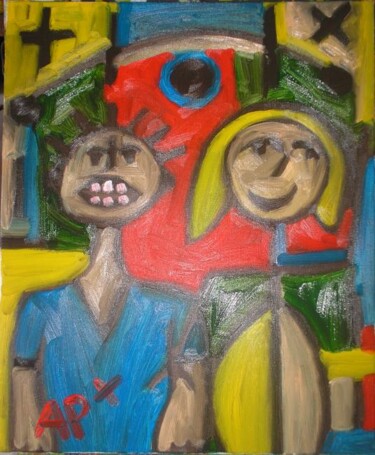 Peinture intitulée "couple" par Andy Pilgrimm, Œuvre d'art originale