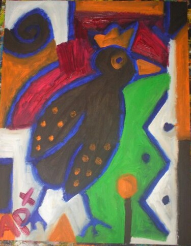 Painting titled "oiseau" by Andy Pilgrimm, Original Artwork