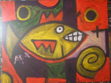 Pintura titulada "poisson" por Andy Pilgrimm, Obra de arte original