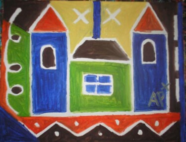 Peinture intitulée "maison" par Andy Pilgrimm, Œuvre d'art originale
