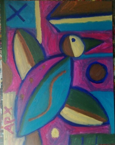 Painting titled "oiseau" by Andy Pilgrimm, Original Artwork