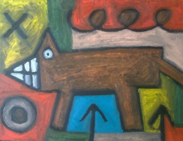 Painting titled "chien.jpg" by Andy Pilgrimm, Original Artwork, Oil