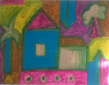Peinture intitulée "maison14.jpg" par Andy Pilgrimm, Œuvre d'art originale, Huile