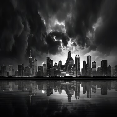 Arte digitale intitolato "SKYLINE" da Andy Ridder, Opera d'arte originale, Immagine generata dall'IA