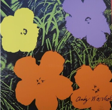 Druckgrafik mit dem Titel "Andy Warhol 'Flower…" von Andy Warhol, Original-Kunstwerk, Lithographie