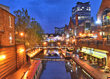 Photography titled "night canal" by Andy Stevenson, Original Artwork