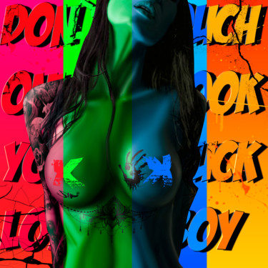 Цифровое искусство под названием "pop art girl" - Digital Andy, Подлинное произведение искусства, Цифровая живопись