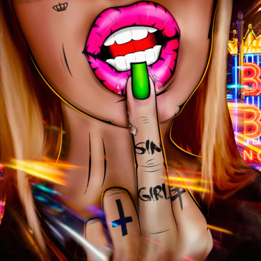Цифровое искусство под названием "city girl" - Digital Andy, Подлинное произведение искусства, Фотомонтаж