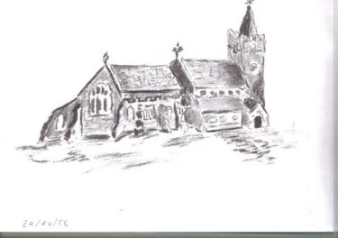 Drawing titled "church" by Anndy Reay, Original Artwork