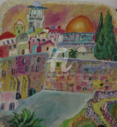 Картина под названием "Jerusalem" - Anel Gur, Подлинное произведение искусства, Акрил