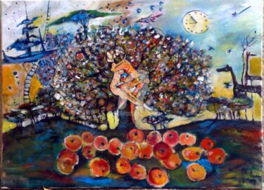 Картина под названием "Come back to paradi…" - Anel Gur, Подлинное произведение искусства, Масло