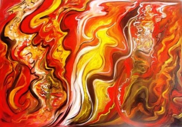 Painting titled "ECSTASY" by Anelise Sabino, Original Artwork, Oil