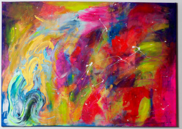 Painting titled "Deep Space" by Anewbydiana, Original Artwork, Acrylic