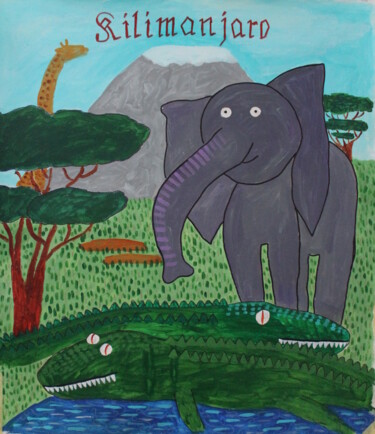 Africa Pittura intitolato "Africa" da Anastasiia Anferova, Opera d'arte originale, Acrilico