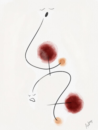 Interférence Digitale Künste mit dem Titel "Interférence" von Anfray, Original-Kunstwerk, Digitale Malerei
