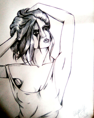 Drawing titled "détresse..." by Angamaya, Original Artwork