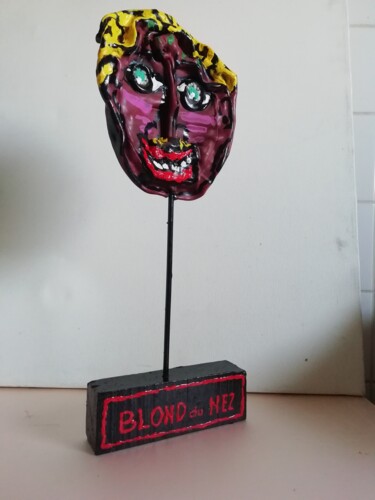 Sculpture titled ""  BLOND du NEZ "" by Ange, Original Artwork, Acrylic