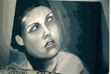 Peinture intitulée "regard-img46.gif" par Ange Boua, Œuvre d'art originale, Huile