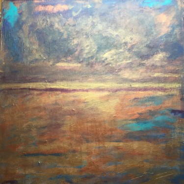 Painting titled "Copper Reflections" by Angel Griffin, Original Artwork, Acrylic