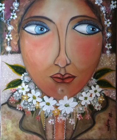 Painting titled "Sintiendo tu presen…" by Àngel Arruga, Original Artwork, Acrylic