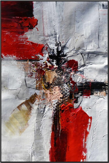 Painting titled "Phoenix Rising I" by Angel Chau, Original Artwork, Acrylic