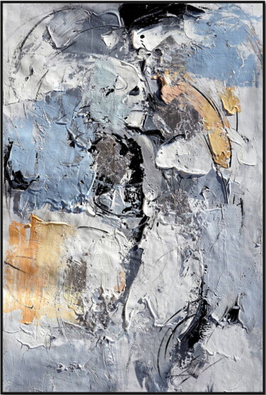 Картина под названием "Cool Resonance" - Angel Chau, Подлинное произведение искусства, Акрил Установлен на Деревянная рама д…