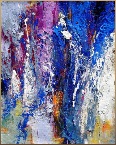 Картина под названием "Dynamic Spectrum" - Angel Chau, Подлинное произведение искусства, Акрил Установлен на Деревянная рама…