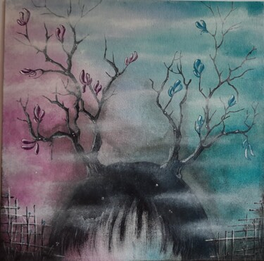 Картина под названием "Молчаливый холст" - Angel Force, Подлинное произведение искусства, Акрил