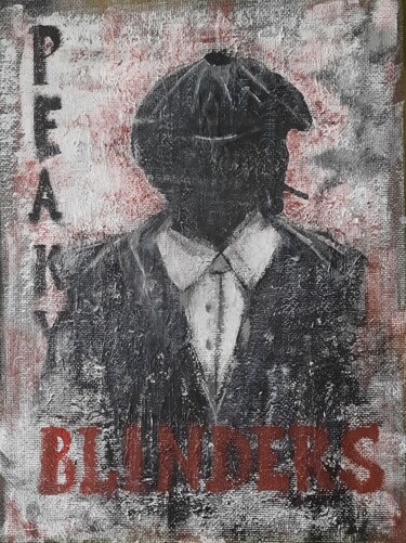 Painting titled "Peaky Blinders" by Angel Force, Original Artwork, Acrylic Mounted on Other rigid panel