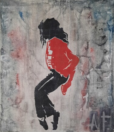 Malerei mit dem Titel "Michael Jackson" von Angel Force, Original-Kunstwerk, Acryl