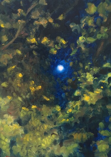 Malarstwo zatytułowany „Nocturnal Tree I” autorstwa Angel Loaiza, Oryginalna praca, Olej