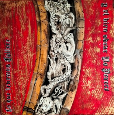 Pintura intitulada "Arquivolta2" por Angel Sanchez, Obras de arte originais, Óleo Montado em Armação em madeira