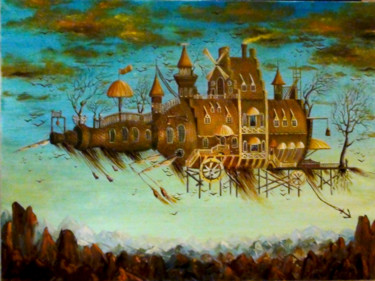Картина под названием "Ковчег" - Анжелика Ягодина, Подлинное произведение искусства, Масло