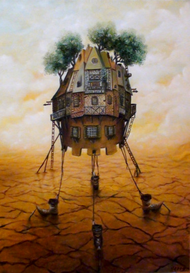 Картина под названием "На распутьи" - Анжелика Ягодина, Подлинное произведение искусства, Масло