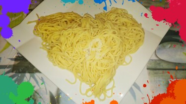 Photographie intitulée "Pasta love" par Angela Caillaud S., Œuvre d'art originale