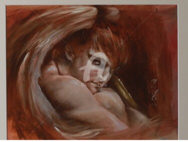 Картина под названием "Le mépris" - Angela Cucuzza, Подлинное произведение искусства, Масло