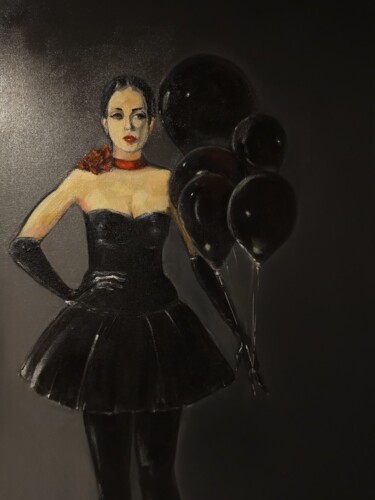 Painting titled "La danzatrice" by Angela Di Teodoro, Original Artwork, Acrylic