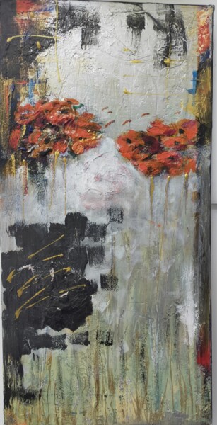 Painting titled "Fiori arancio" by Angela Di Teodoro, Original Artwork, Acrylic