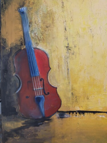 Pintura intitulada "Violino perduto" por Angela Di Teodoro, Obras de arte originais, Acrílico