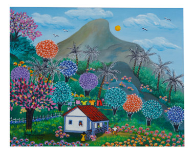 Pintura intitulada "Fazendinha do Felip…" por Angela Gomes, Obras de arte originais, Acrílico